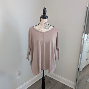 Casual Loose-Fit Top in Taupe